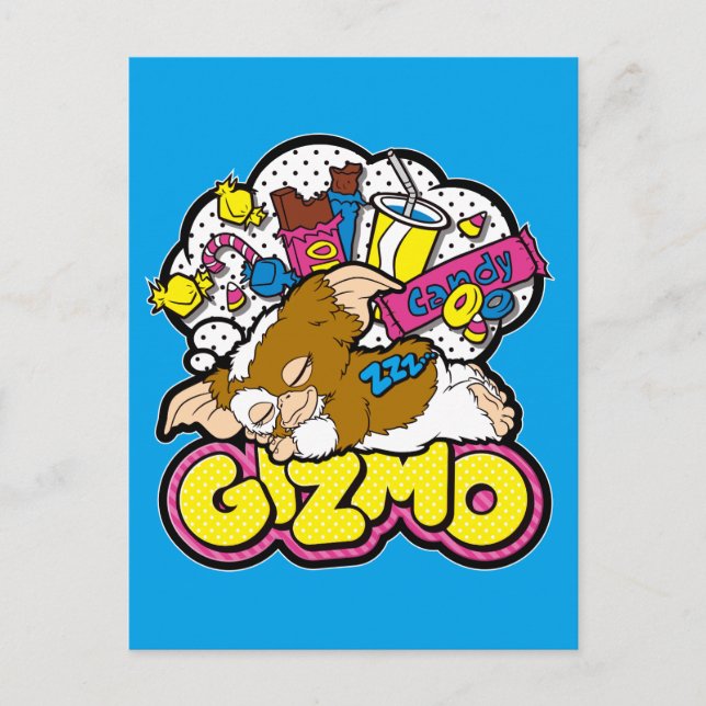 Carte Postale Gizmo | Rêvant de Friandises (Devant)