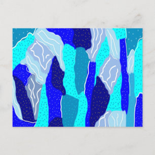 Carte Postale Glace bleue et grise