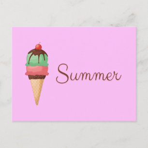 Carte Postale Glace d'été