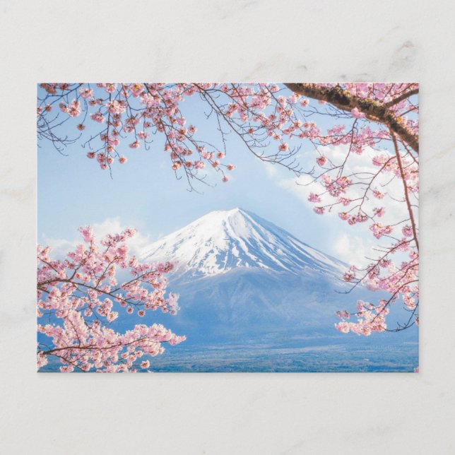 Carte Postale Glace et neige | Cherry Blossoms Mt. Fuji Japon (Devant)