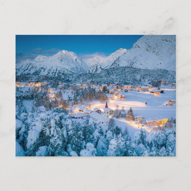 Carte Postale Glace et neige | Graubunden, Engadin, Suisse (Devant)