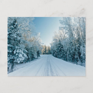 Carte Postale Glace et neige Route d'hiver gelée Russie, Sibér