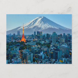 Carte Postale Glace & Neige   Mt. Fuji & Skyline de Tokyo