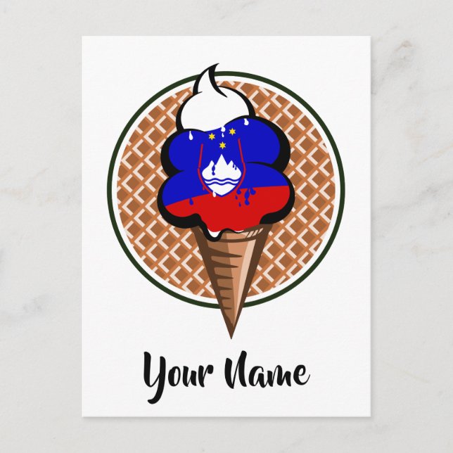 Carte Postale glaces du drapeau slovène (Devant)
