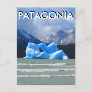 Carte Postale glacier iceberg gris de Patagonie