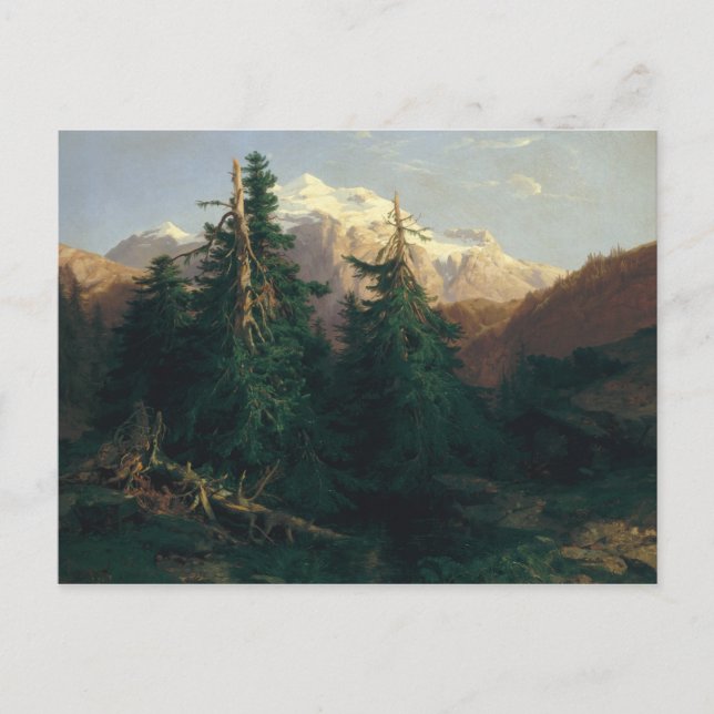 Carte Postale Glacier, Rosen Lanigletscher, 1854 (Devant)
