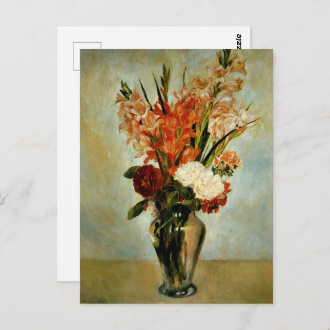 Carte Postale Gladiolus par Auguste Renoir (Devant / Derrière)