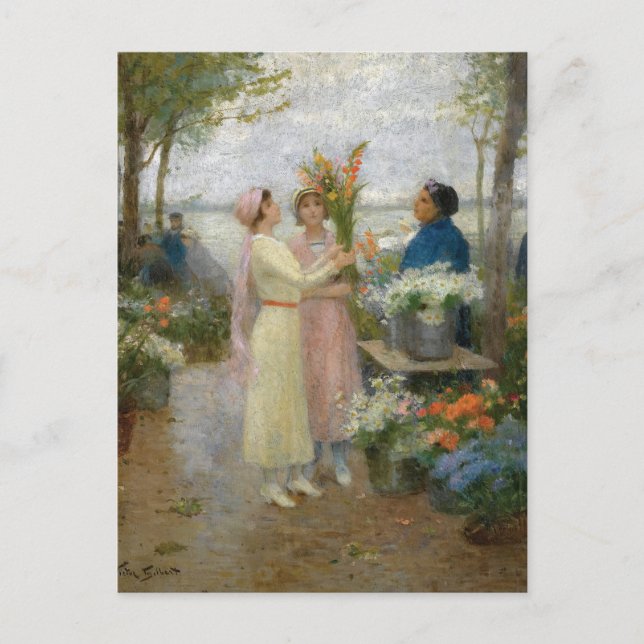 Carte Postale Gladiolus | Victor Gabriel Gilbert (Devant)