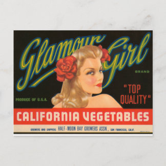 Carte Postale Glamor Girl