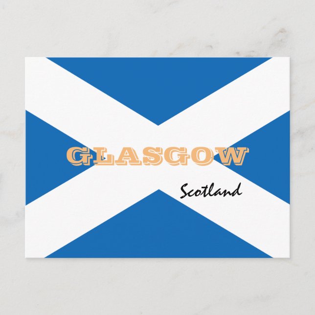 Carte Postale Glasgow - Drapeau écossais & Écosse /supporters sp (Devant)