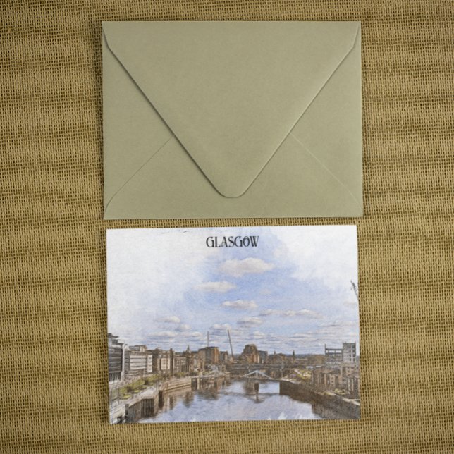 Carte Postale Glasgow Écosse Royaume-Uni Vue du paysage (glasgow uk scotland postcard)