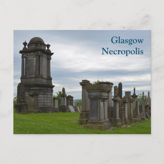 Carte postale Glasgow Necropolis Graves (Devant)
