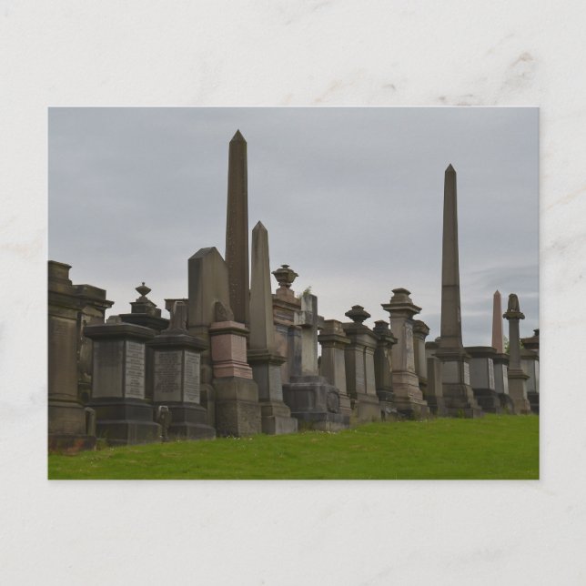Carte Postale Glasgow Necropolis Graves (Devant)