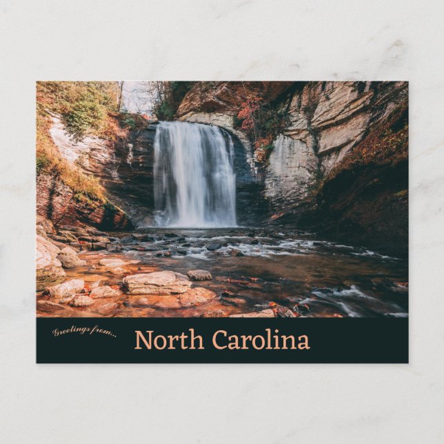 Carte Postale Glass Falls Caroline du Nord (Devant)