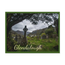 Glendalough (Croix celtique) avec texte