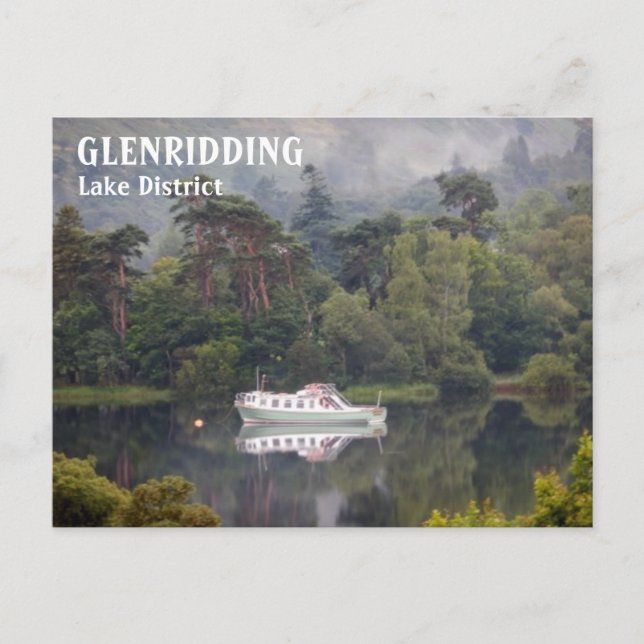 Carte Postale Glenridding, Lake District, Cumbria, Bateau sur le (Devant)