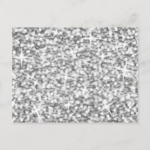 Carte postale Glitz "Argent"