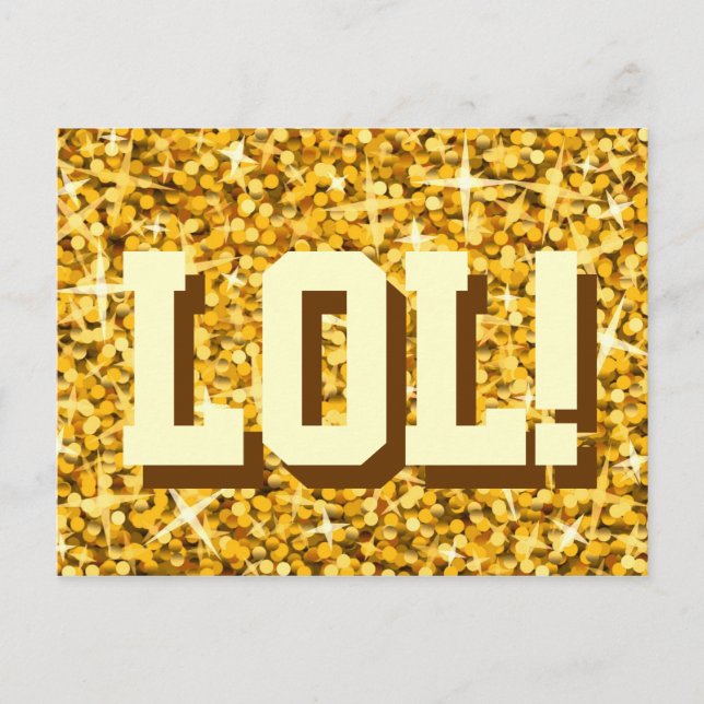 Carte postale Glitz "Gold" 'LOL' (Devant)