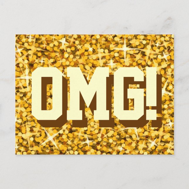 Carte postale Glitz "Gold" 'OMG ! ' (Devant)