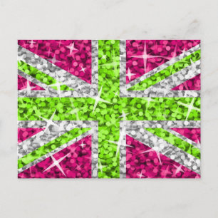Carte postale Glitz UK Lime