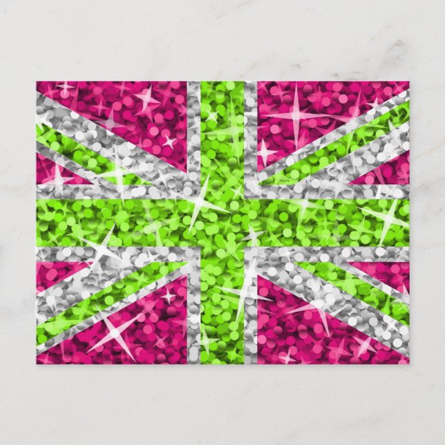 Carte postale Glitz UK Lime (Devant)