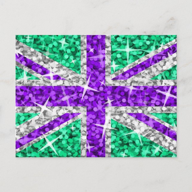 Carte postale Glitz UK Purple (Devant)