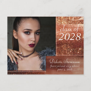 Carte Postale Glitzy Foil Terra Cotta Grad Photo Merci