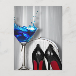 Carte Postale glmartini cocktail girl stilllett