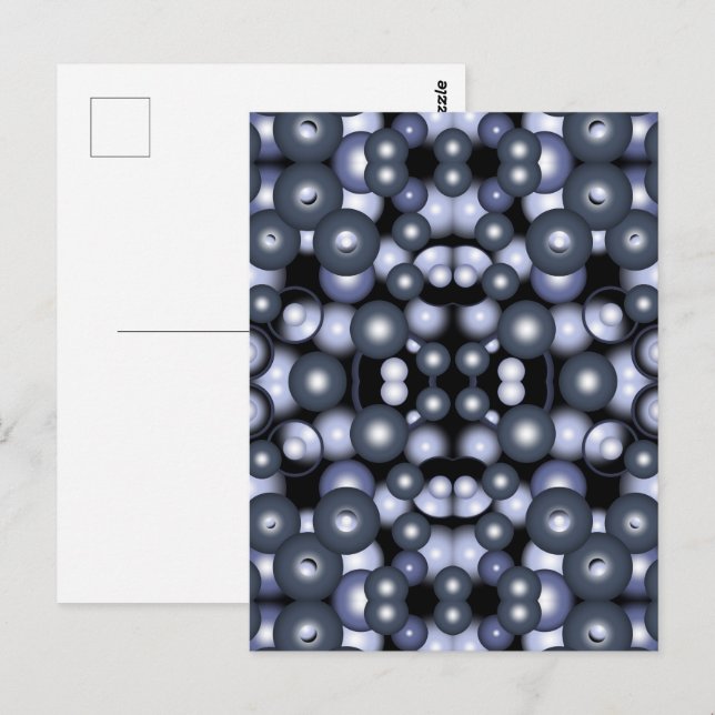 Carte Postale Global Concentric Circle Orbital Art Abstrait (Devant / Derrière)