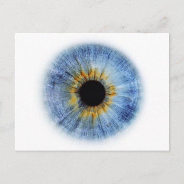 Carte Postale Globe oculaire bleu (Devant)