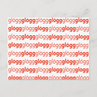 Carte Postale Glogg Glogg Funny Swedish