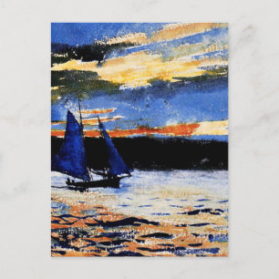 Carte Postale Gloucester Coucher de soleil peinture par Winslow 