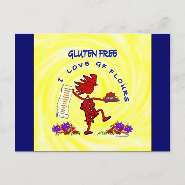 Carte Postale Gluten Free Joyeux Design (Devant)