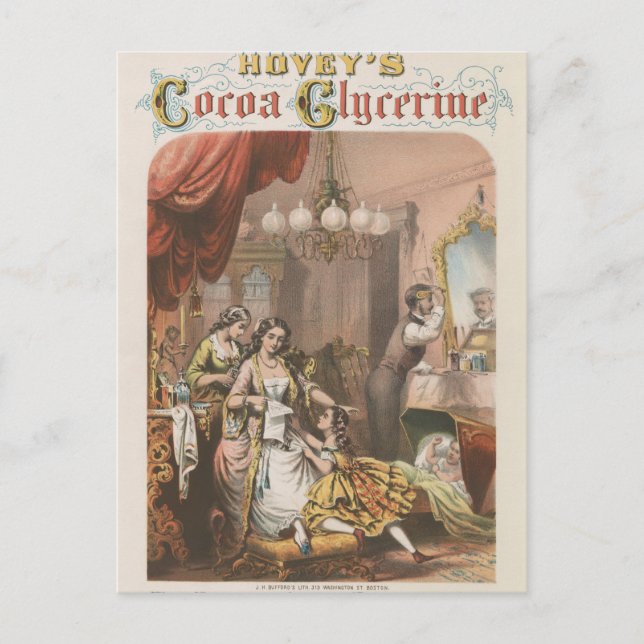 Carte Postale Glycérine de cacao de Hovey, vers 1860 (Devant)