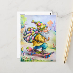 Carte Postale Gnome de Pâques mignonne