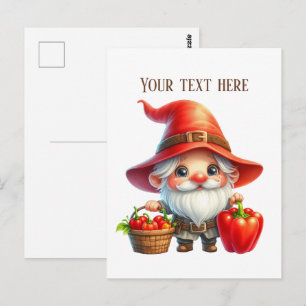 Carte Postale gnome de poivre cool personnalisable 