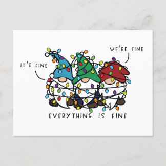 Carte postale Gnome Happy Holidays