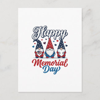 Carte Postale Gnome Patriotique Bonne Fête des Morts Vintage T-S