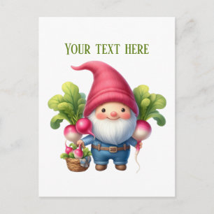 Carte Postale Gnome radis cool personnalisable