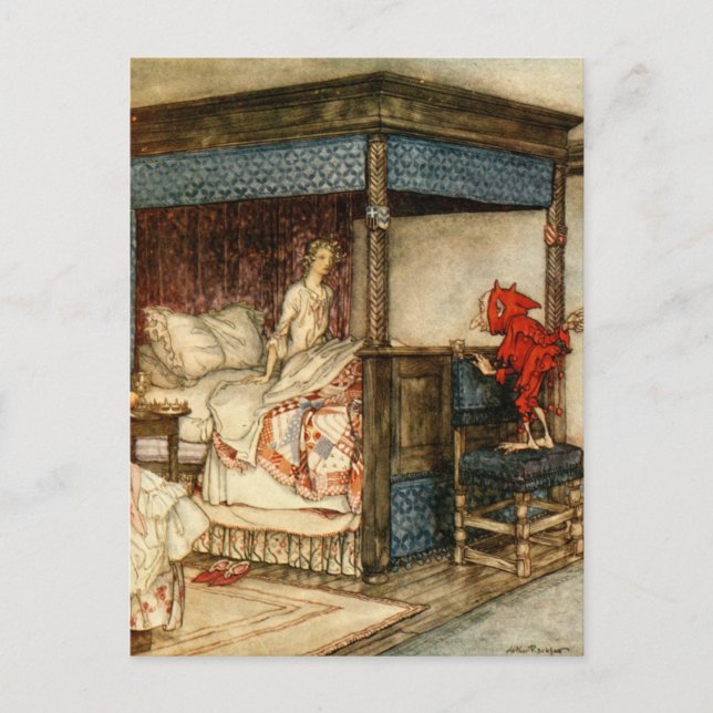 Carte Postale Gnome Surprise par Arthur Rackham (Devant)