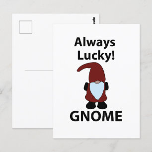 Carte Postale Gnome Toujours Lucky Gnome