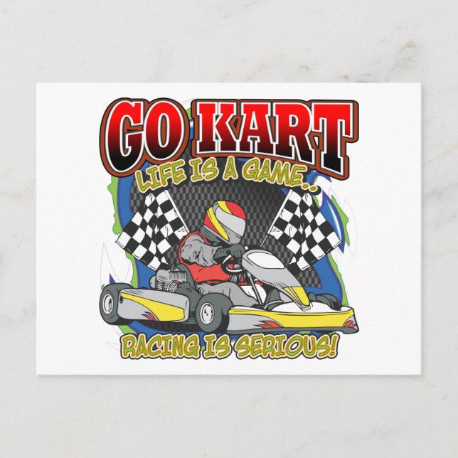 Carte Postale Go Kart Life (Devant)