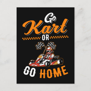 Carte Postale Go Kart Racing Funny Go Karts