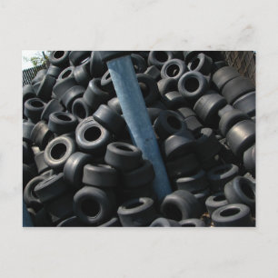 Carte postale Go Kart Tires