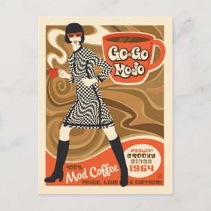 Carte Postale Go Mojo Coffee