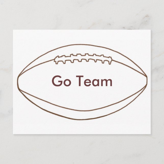 Carte Postale Go Team Custom Football Outcards (Devant)