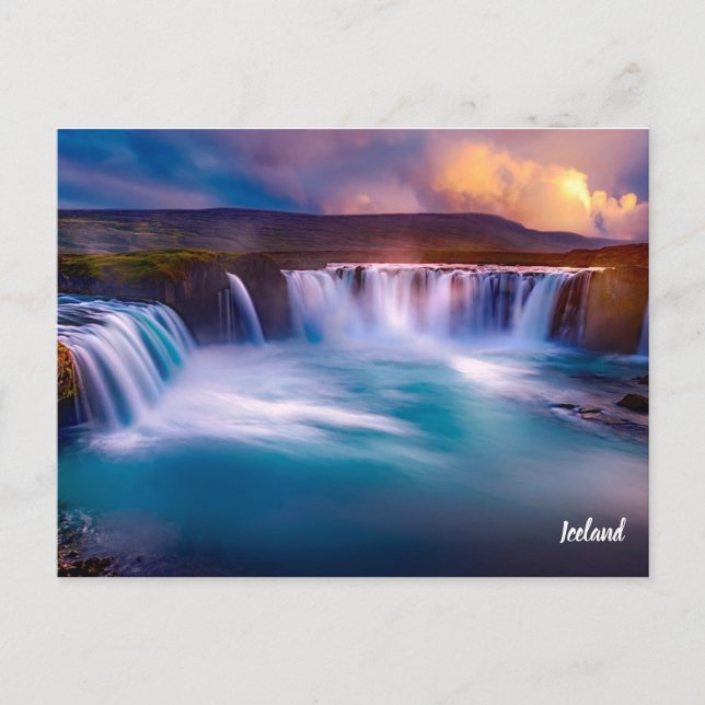 Carte postale Goafoss Islande Waterfall (Devant)
