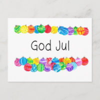 God Jul Swedish Christmas, aquarelle