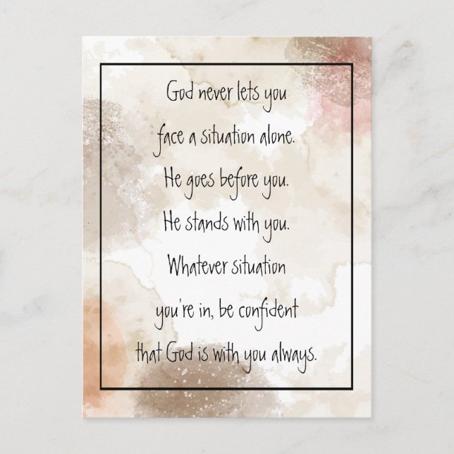 Carte Postale God With You Always Never Alone Inspirational   Po (Devant)
