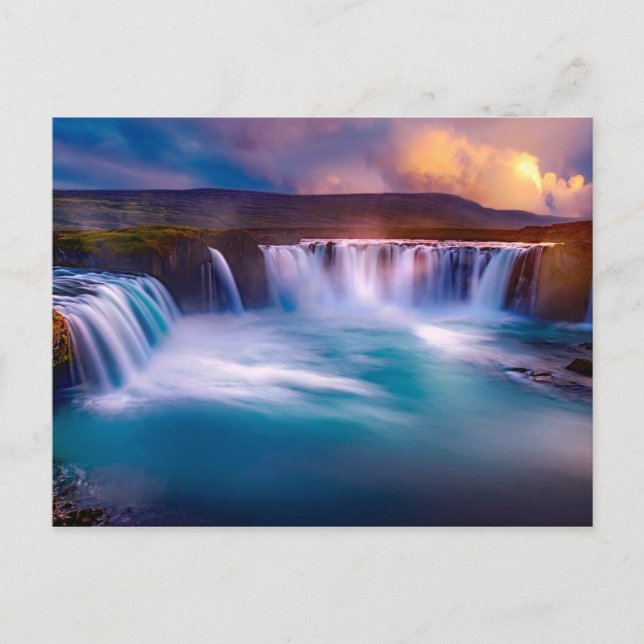 Carte Postale Godafoss, chutes d'Islande (Devant)